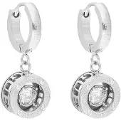 GUESS Elegant Steel Orecchini Circles Solitaire JUBE01463JWRHT / U