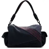 Desigual , Bolsa média com pespontos, Poliuretano, U