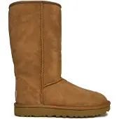 Ugg para mulher. 1016224 Botas de couro W Classic Tall II castanho (36), Marrom, Plano, 1 a 3cm, Nenhum, Casual