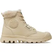 Palladium Botim com fivela 'Pampa' bege