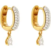 GUESS JSBE04506JWYGT/U Placcati Oro con Cristalli — Orecchini