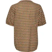 Kaffe Blusa abe / laranja escuro / branco