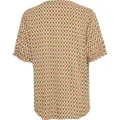 Kaffe Blusa abe / laranja escuro / branco