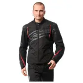 Rekurv E-11.01 jaqueta de tecido Preto/Vermelho 52