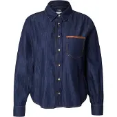 Marina Rinaldi Blusa 'FANFARA' azul noturno / conhaque