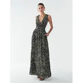 BWLDR Vestido 'Amber' oliveira / preto