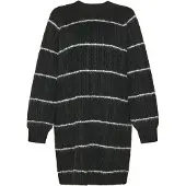 Usha Vestido de malha preto / branco