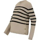 Mamalicious Pullover 'MLMADDIE VITA' bege escuro / preto
