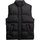 Superdry para homem. M5012246A Colete acolchoado Tech preto (XXL), Casual, Náilon