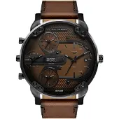 Diesel Relógios analógicos 'Mr. Daddy' castanho / preto