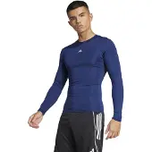 Adidas Camisa funcionais azul escuro / cinzento-prateado