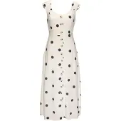 LASCANA Vestido de verão bege claro / preto