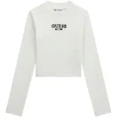 GUESS Camisola preto / branco