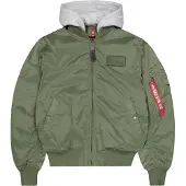Alpha industries Casaco meia-estação 'MA-1' oliveira / branco