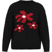 Usha Pullover vermelho / preto / branco