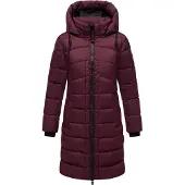 MARIKOO Sobretudo de inverno 'Kaltnäschen 16' vermelho vinho