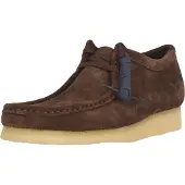 Clarks para homem. 26156606 Sapatos de couro castanho Wallabee (45), Marrom, Plano, Camurça, Cordão, Casual
