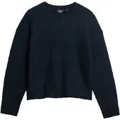 Superdry para mulher. W6110579A Camisola escovada preta (M), Preto, Casual, Acrílico