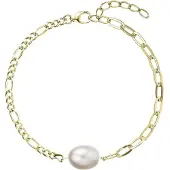 Evolution Group Bracciale Placcato Oro con Vera Perla 23026.1 — Bracciale