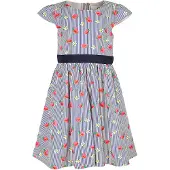 Happy girls Vestido navy / azul ganga / amora / branco