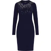 Faina Vestido de malha navy
