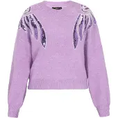 Faina Pullover roxo / prata