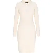 Faina Vestido de malha offwhite