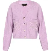 Faina Casaco de malha roxo