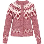 Dreimaster Casaco de malha vermelho escuro / offwhite