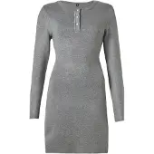 ONLY Vestido de malha cinzento