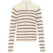 Oxmo Pullover ' KANNA ' ecru / castanho