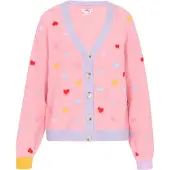 Mymo Casaco de malha azul claro / amarelo / rosé / vermelho