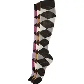 Yenita Meias pelo joelho castanho / cinzento / roxo / preto