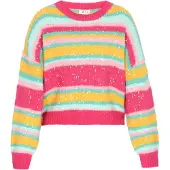 IZIA Pullover amarelo / verde / menta / rosa