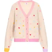 Mymo Casaco de malha bege / azul / amarelo / cor-de-rosa / vermelho