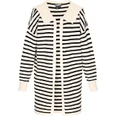 Dreimaster Casaco de malha preto / offwhite