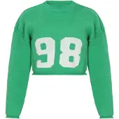 Mymo Pullover verde / branco