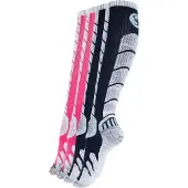 Stark Soul Meias de desporto acinzentado / rosa / preto