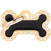 My Family Plaquinha Glamourosa De Osso Pequeno Para Pet