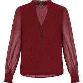 Faina Blusa borgonha
