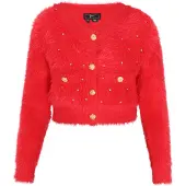 Faina Casaco de malha 'Fashion Look' vermelho