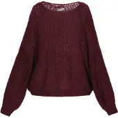 Dreimaster Pullover oversized borgonha