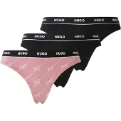 HUGO Tanga Design 10272521 Red 3 Unidades