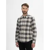 Mela London Camisa 'Sahel' bege claro / cinzento / antracite