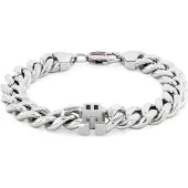 Tommy Hilfiger Bracciale In Acciaio Distintivo 19 Cm — Bracciale