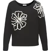 LASCANA Pullover preto / branco