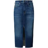 Pepe Jeans para mulher. PL9011865FB Saia midi azul (M), Casual, Algodão, Denim