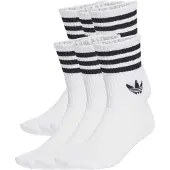 Adidas Meias 3-Stripes Crew Socks 6 Pairs mulheres - Branco - M