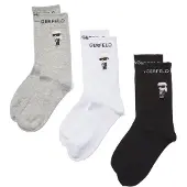 Karl Lagerfeld Meias cinzento / preto / branco