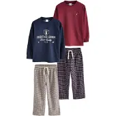 Next Pijama navy / bordeaux / branco